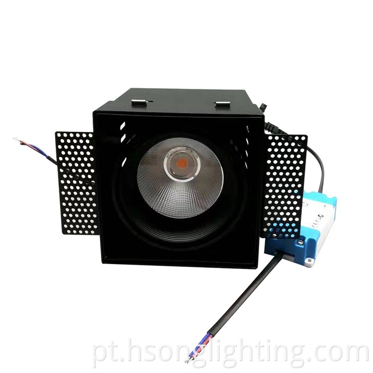 TRINL Sem Rob Robesed LED Downlights Anti Glare Dimming Downlight para iluminação comercial